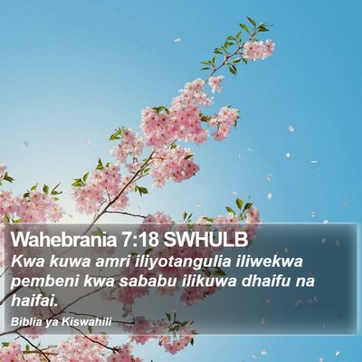 Wahebrania 7:18 SWHULB Bible Verse Image
