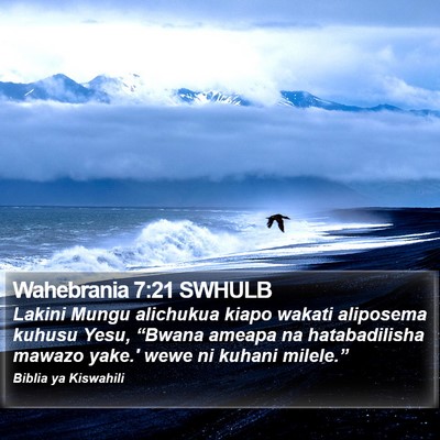 Wahebrania 7:21 SWHULB Bible Verse Image