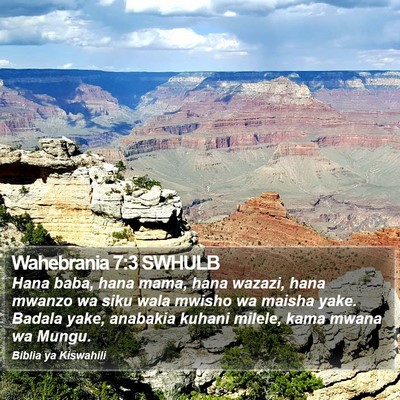 Wahebrania 7:3 SWHULB Bible Verse Image