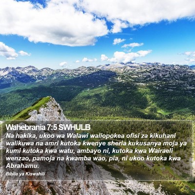 Wahebrania 7:5 SWHULB Bible Verse Image