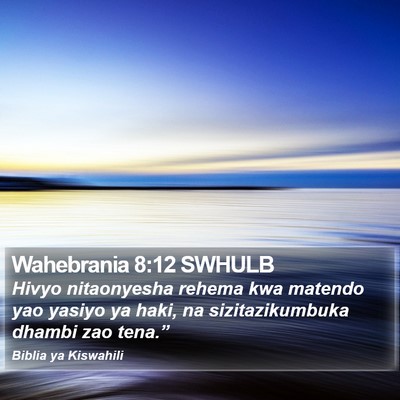 Wahebrania 8:12 SWHULB Bible Verse Image