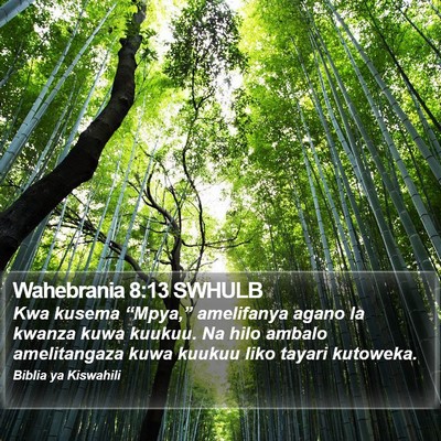 Wahebrania 8:13 SWHULB Bible Verse Image