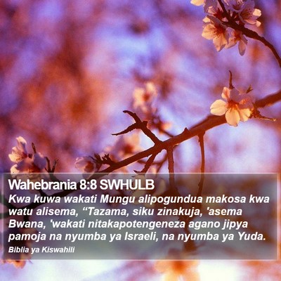 Wahebrania 8:8 SWHULB Bible Verse Image