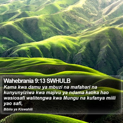 Wahebrania 9:13 SWHULB Bible Verse Image