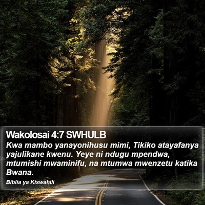 Wakolosai 4:7 SWHULB Bible Verse Image