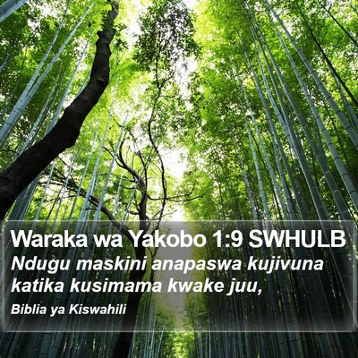 Waraka wa Yakobo 1:9 SWHULB Bible Verse Image