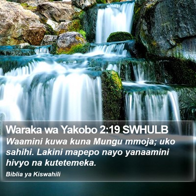 Waraka wa Yakobo 2:19 SWHULB Bible Verse Image