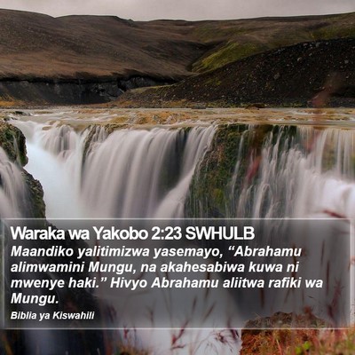 Waraka wa Yakobo 2:23 SWHULB Bible Verse Image