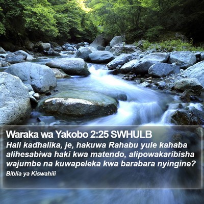 Waraka wa Yakobo 2:25 SWHULB Bible Verse Image