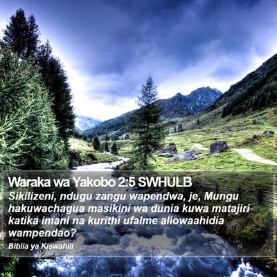 Waraka wa Yakobo 2:5 SWHULB Bible Verse Image