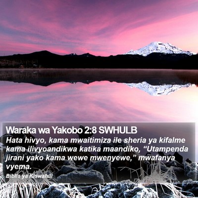 Waraka wa Yakobo 2:8 SWHULB Bible Verse Image