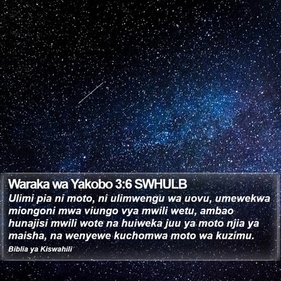 Waraka wa Yakobo 3:6 SWHULB Bible Verse Image