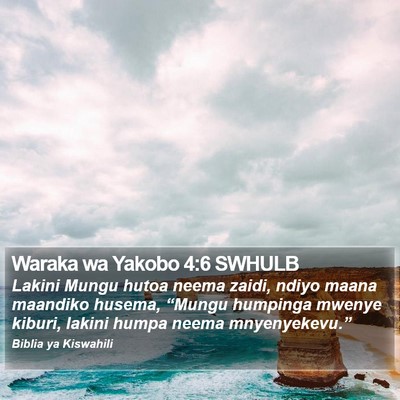 Waraka wa Yakobo 4:6 SWHULB Bible Verse Image