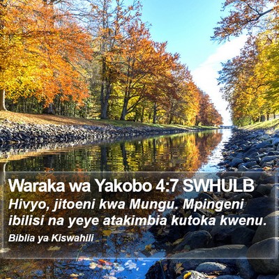 Waraka wa Yakobo 4:7 SWHULB Bible Verse Image