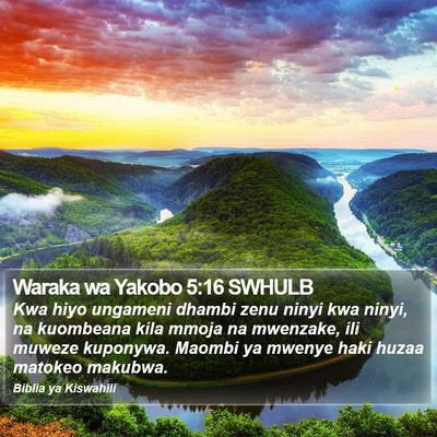 Waraka wa Yakobo 5:16 SWHULB Bible Verse Image