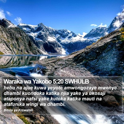 Waraka wa Yakobo 5:20 SWHULB Bible Verse Image
