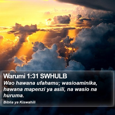 Warumi 1:31 SWHULB Bible Verse Image