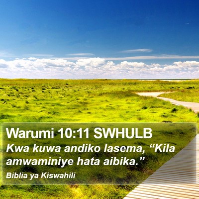 Warumi 10:11 SWHULB Bible Verse Image