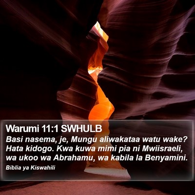 Warumi 11:1 SWHULB Bible Verse Image