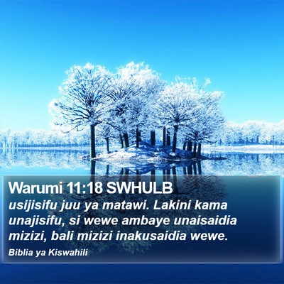 Warumi 11:18 SWHULB Bible Verse Image