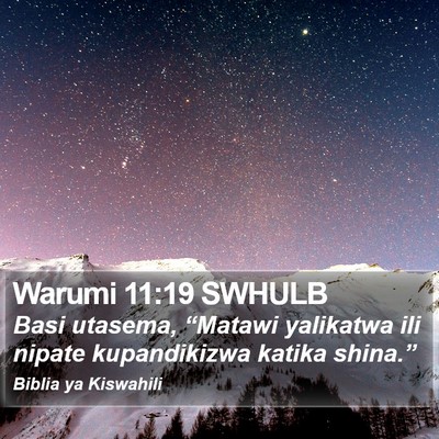 Warumi 11:19 SWHULB Bible Verse Image