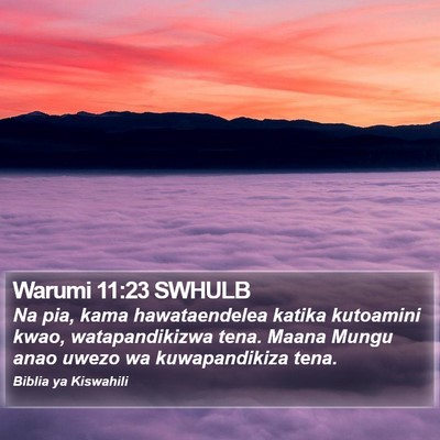 Warumi 11:23 SWHULB Bible Verse Image