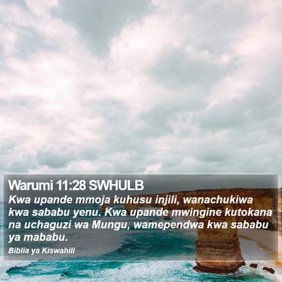 Warumi 11:28 SWHULB Bible Verse Image