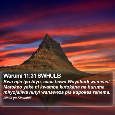 Warumi 11:31 SWHULB Bible Verse Image
