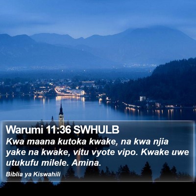 Warumi 11:36 SWHULB Bible Verse Image