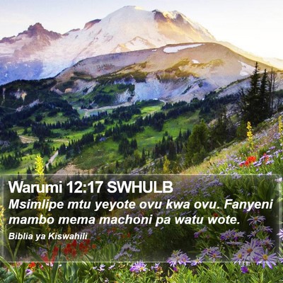 Warumi 12:17 SWHULB Bible Verse Image