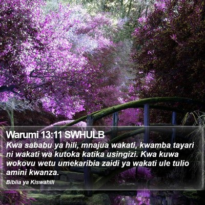 Warumi 13:11 SWHULB Bible Verse Image