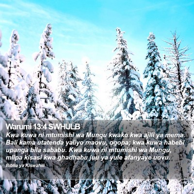 Warumi 13:4 SWHULB Bible Verse Image