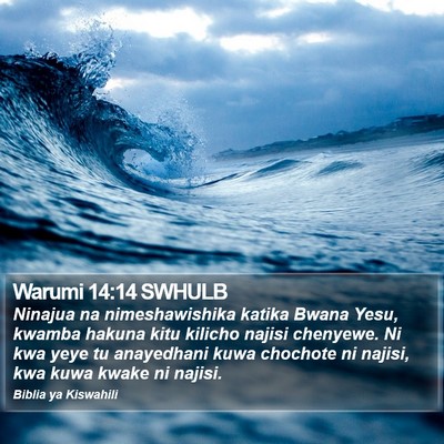 Warumi 14:14 SWHULB Bible Verse Image