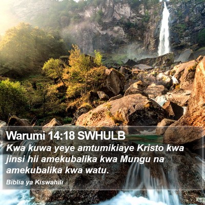 Warumi 14:18 SWHULB Bible Verse Image