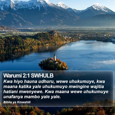 Warumi 2:1 SWHULB Bible Verse Image