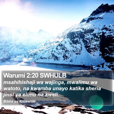 Warumi 2:20 SWHULB Bible Verse Image