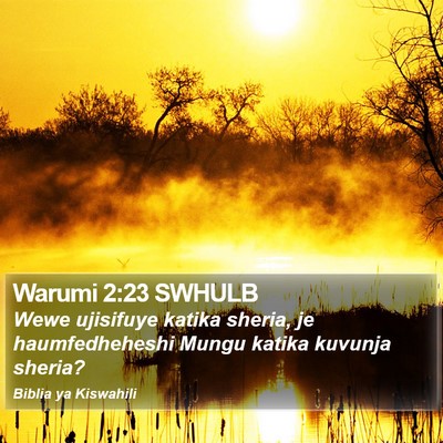 Warumi 2:23 SWHULB Bible Verse Image