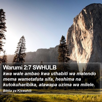 Warumi 2:7 SWHULB Bible Verse Image
