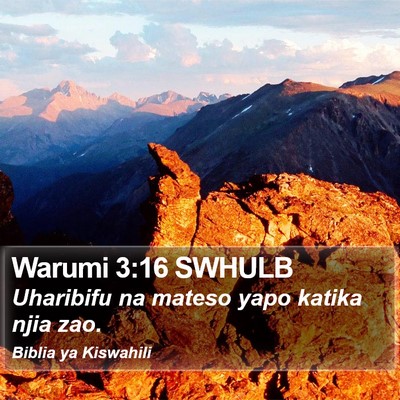 Warumi 3:16 SWHULB Bible Verse Image