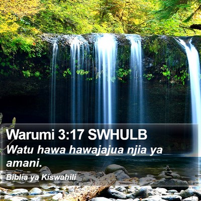 Warumi 3:17 SWHULB Bible Verse Image