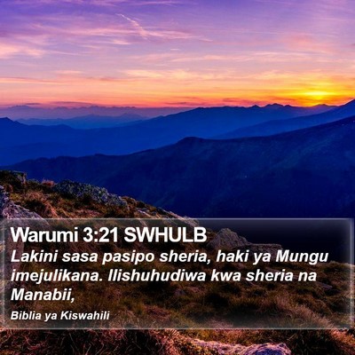 Warumi 3:21 SWHULB Bible Verse Image