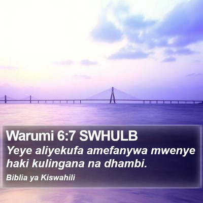 Warumi 6:7 SWHULB Bible Verse Image