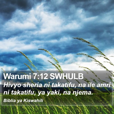 Warumi 7:12 SWHULB Bible Verse Image