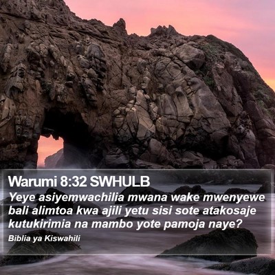 Warumi 8:32 SWHULB Bible Verse Image