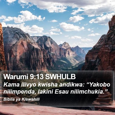 Warumi 9:13 SWHULB Bible Verse Image