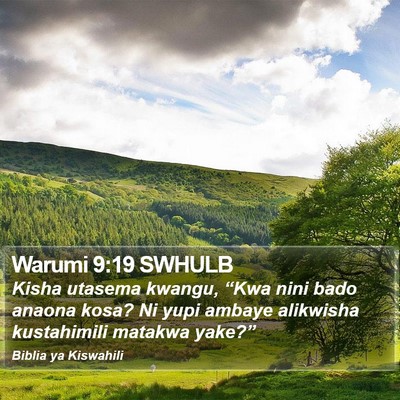 Warumi 9:19 SWHULB Bible Verse Image