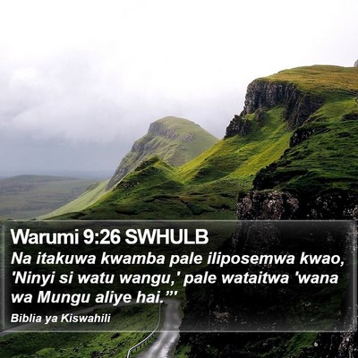 Warumi 9:26 SWHULB Bible Verse Image