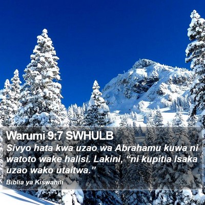 Warumi 9:7 SWHULB Bible Verse Image