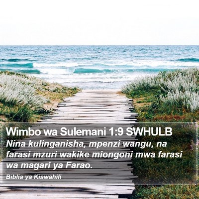 Wimbo wa Sulemani 1:9 SWHULB Bible Verse Image
