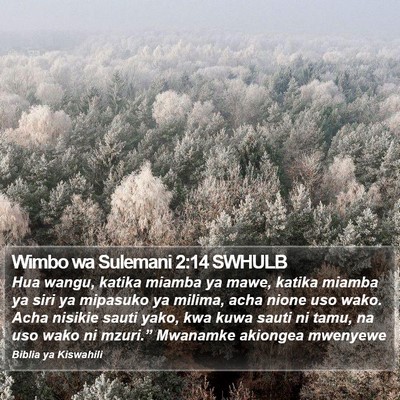 Wimbo wa Sulemani 2:14 SWHULB Bible Verse Image